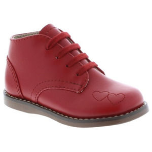 Footmates Custom Fit TAMMY Red Leather Booties Toddler 4